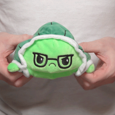 TeeTurtle Reversible Turtle: Green Glasses (Mini) (ONLINE ORDER ONLY)