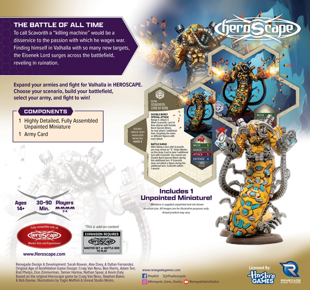 Heroscape: Scavorith, Lord of Ruin Army Expansion (ONLINE ORDER ONLY)