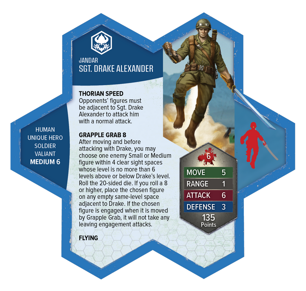 Heroscape: Age of Annihilation - Sgt. Drake Alexander Miniature Promo
