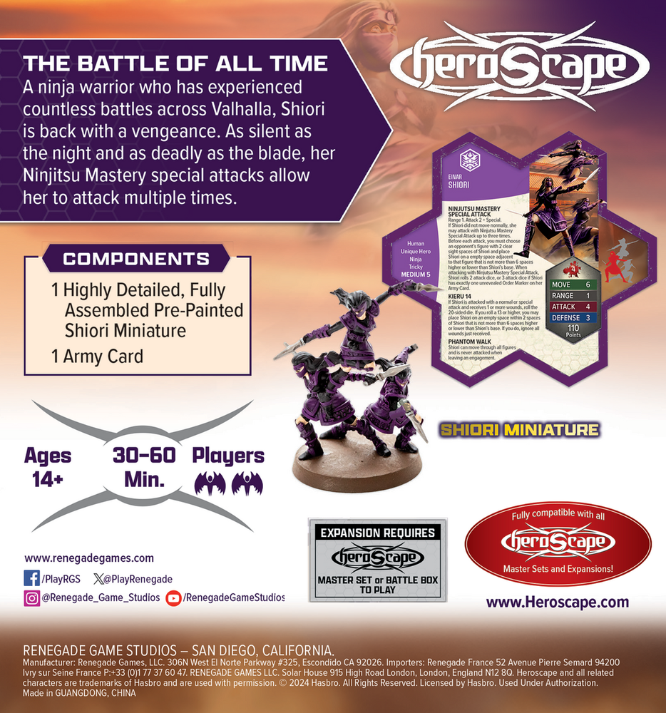 Heroscape: Age of Annihilation - Shiori Miniature Promo