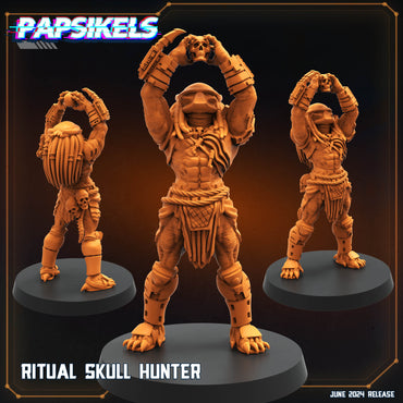 3D Printed Papsikels Ritual Skull Hunter JUNE 2024 SCIFI 28mm 32mm (Online Only)