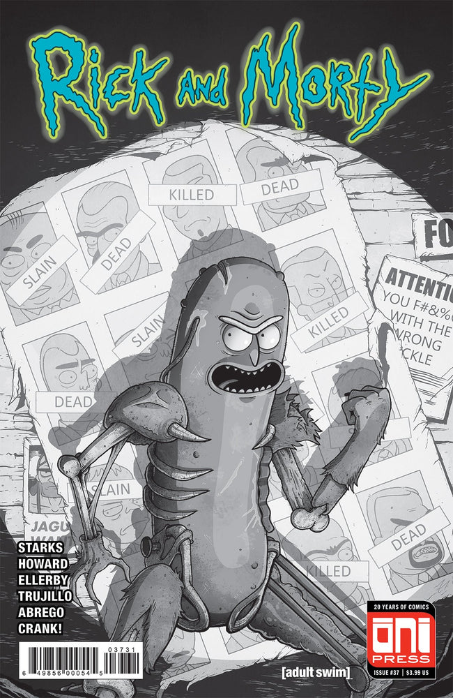Rick And Morty 37 Oni 2018 Mike Vasquez Pickle Rick Uncanny X-Men 141 Homage B&W Variant (04/25/2018) (ONLINE ORDER ONLY)