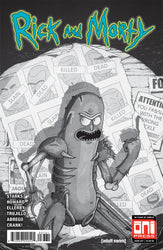 Rick And Morty 37 Oni 2018 Mike Vasquez Pickle Rick Uncanny X-Men 141 Homage B&W Variant (04/25/2018) (ONLINE ORDER ONLY)