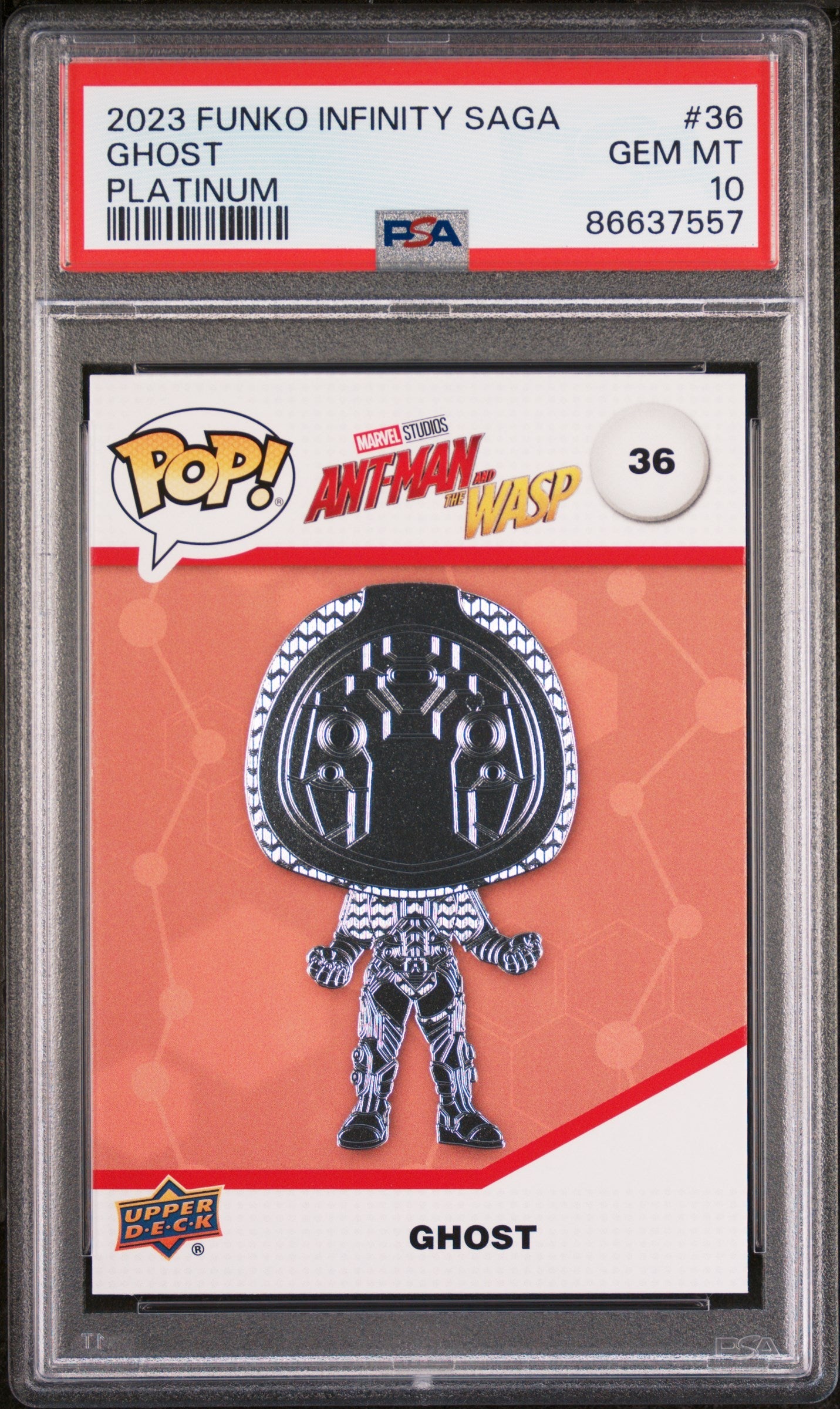 2023 UPPER DECK FUNKO POP MARVEL  GHOST PLATINUM #36  PSA 10 (Online Order Only)