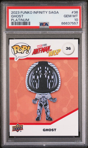 2023 UPPER DECK FUNKO POP MARVEL  GHOST PLATINUM #36  PSA 10 (Online Order Only)