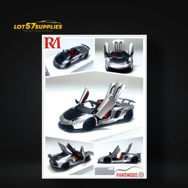 Rhino Model Lamborghini LP700-4 - Roadster LBWK in Silver 1:64 (ONLINE ORDER ONLY)
