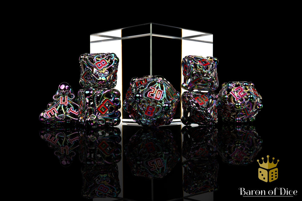 Denizens of the Deep Iridescent Metal RPG Dice Set | 7 Pieces