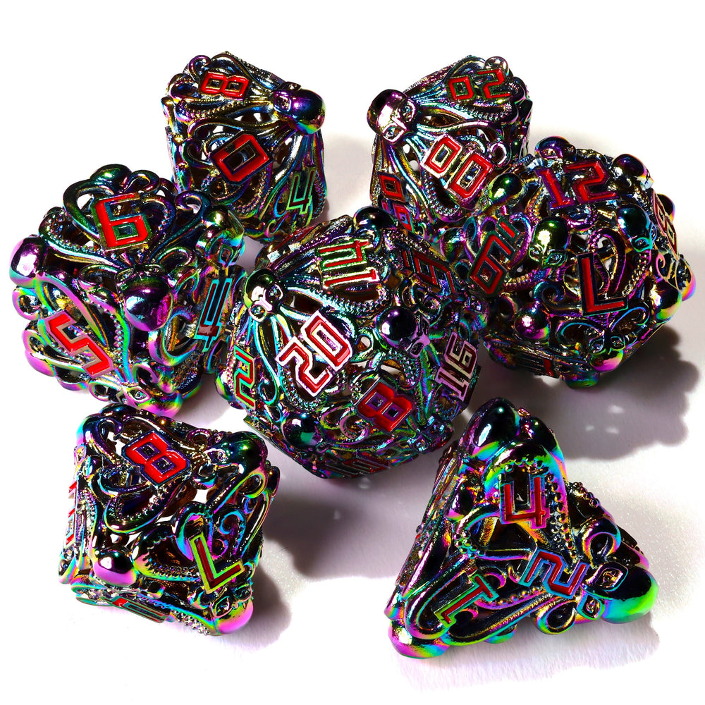 Denizens of the Deep Iridescent Metal RPG Dice Set | 7 Pieces