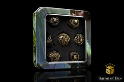 Nature's Wrath Metal RPG Dice Set | 7 Pieces