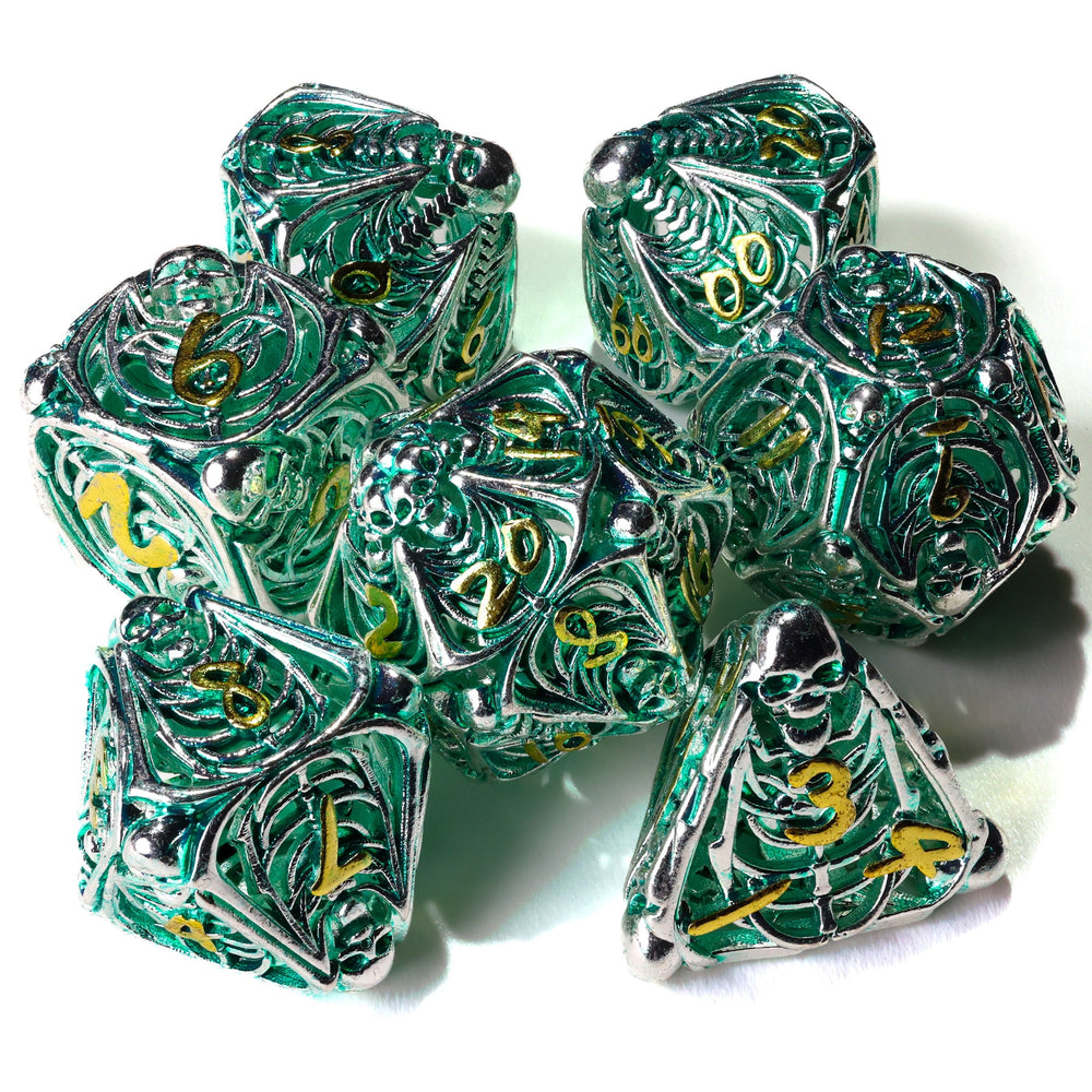 Undead Legion Metal RPG Dice Set | 7 Pieces