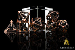 Bronze Kraken Metal RPG Dice Set | 7 Pieces