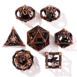 Bronze Kraken Metal RPG Dice Set | 7 Pieces