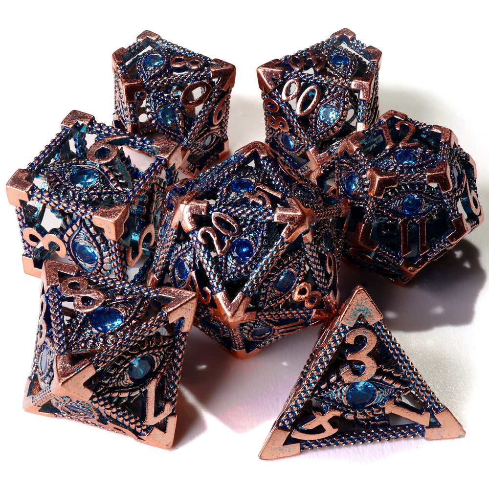 Eye of Providence Metal RPG Dice Set | 7 Pieces