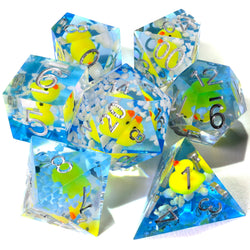 Rubber Duck Sharp Corner RPG Dice Set | 7 Pieces