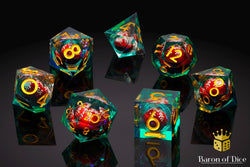 Christmas Rumble Sharp RPG Dice Set | 7 Pieces (ONLINE ORDER ONLY)