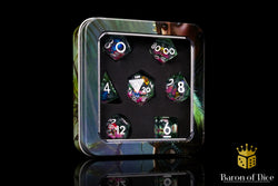 Summer Butterfly Liquid Core RPG Dice Set | 7 Pieces