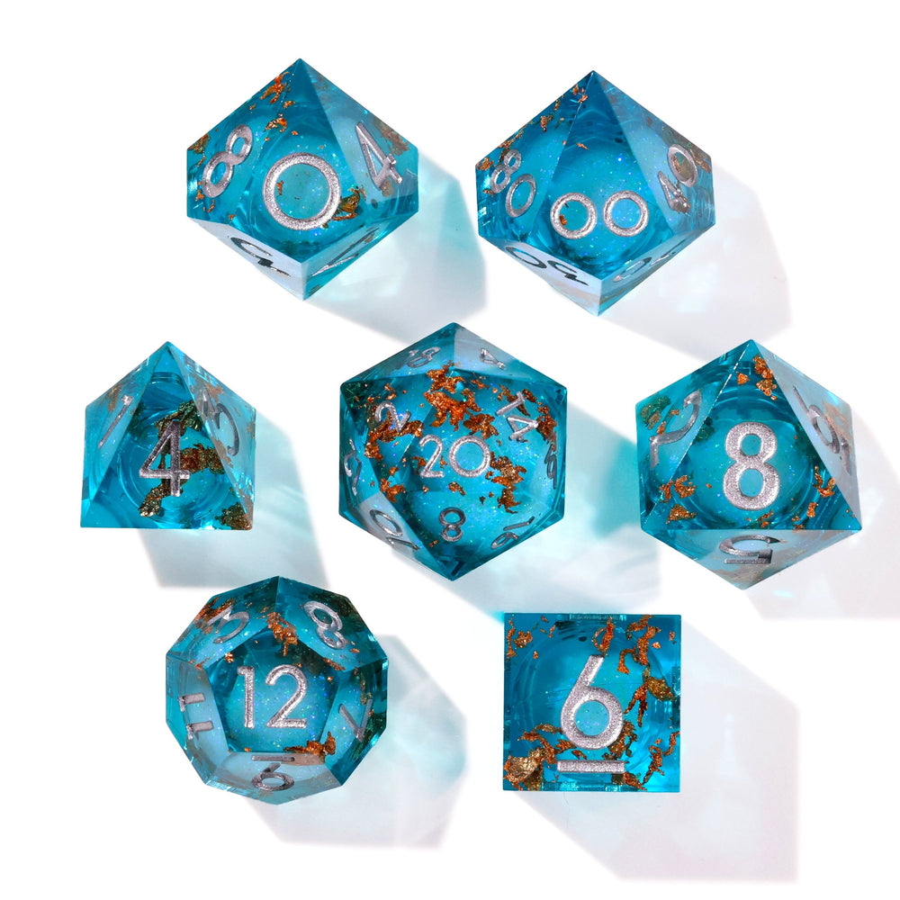 Sunken Treasure Liquid Core RPG Dice Set | 7 Pieces