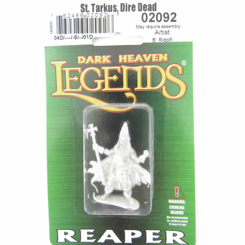 RPR02092 St. Tarkus Dire Dead Miniature 25mm Heroic Scale Dark Heaven Legends Reaper Miniatures (ONLINE ORDER ONLY)