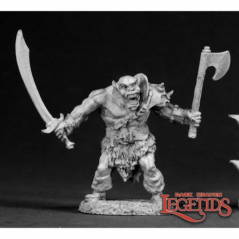 RPR02321 Black Orc Warrior Miniature 25mm Heroic Scale Dark Heaven Legends (ONLINE ORDER ONLY)