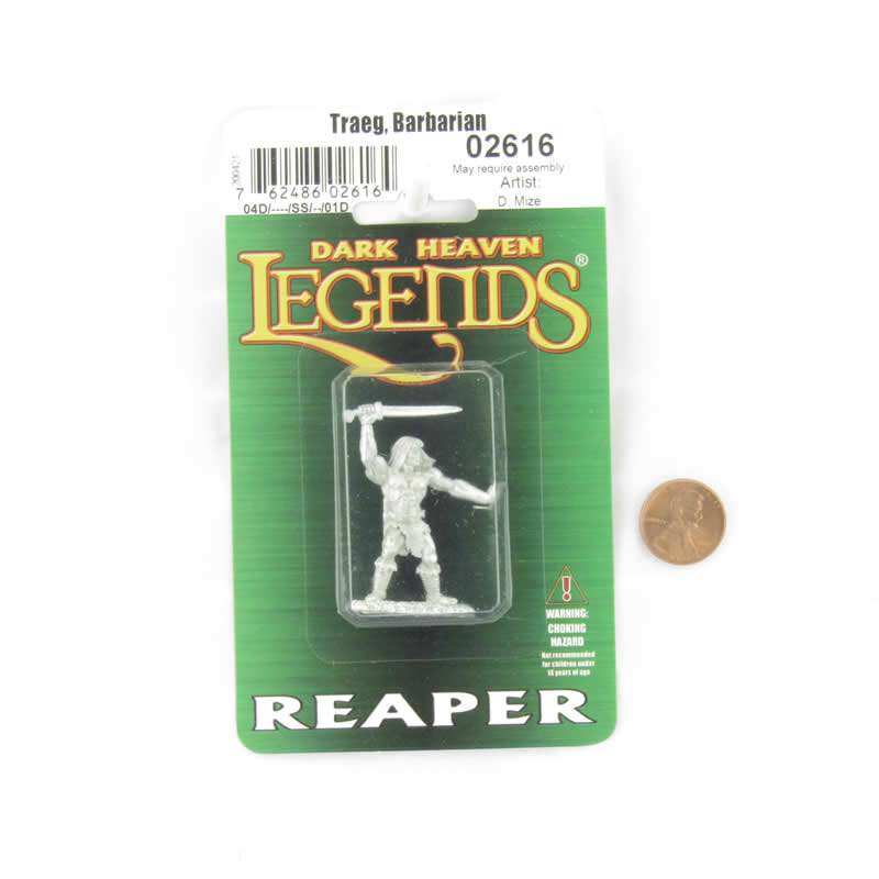 RPR02616 Traeg the Barbarian Miniature 25mm Heroic Scale Dark Heaven Legends (ONLINE ORDER ONLY)