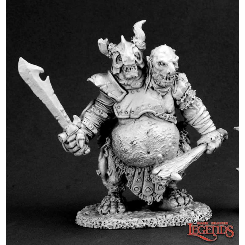 RPR02657 Lardgulp Two Headed Troll Miniature 25mm Heroic Scale Dark Heaven Legends (ONLINE ORDER ONLY)