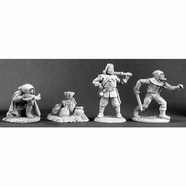 RPR02677 Townsfolk IV Bandits (4) Miniature 25mm Heroic Scale Miniature (ONLINE ORDER ONLY)