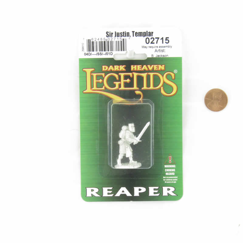 RPR02715 Sir Justin Templar Miniature 25mm Heroic Scale Dark Heaven Legends (ONLINE ORDER ONLY)