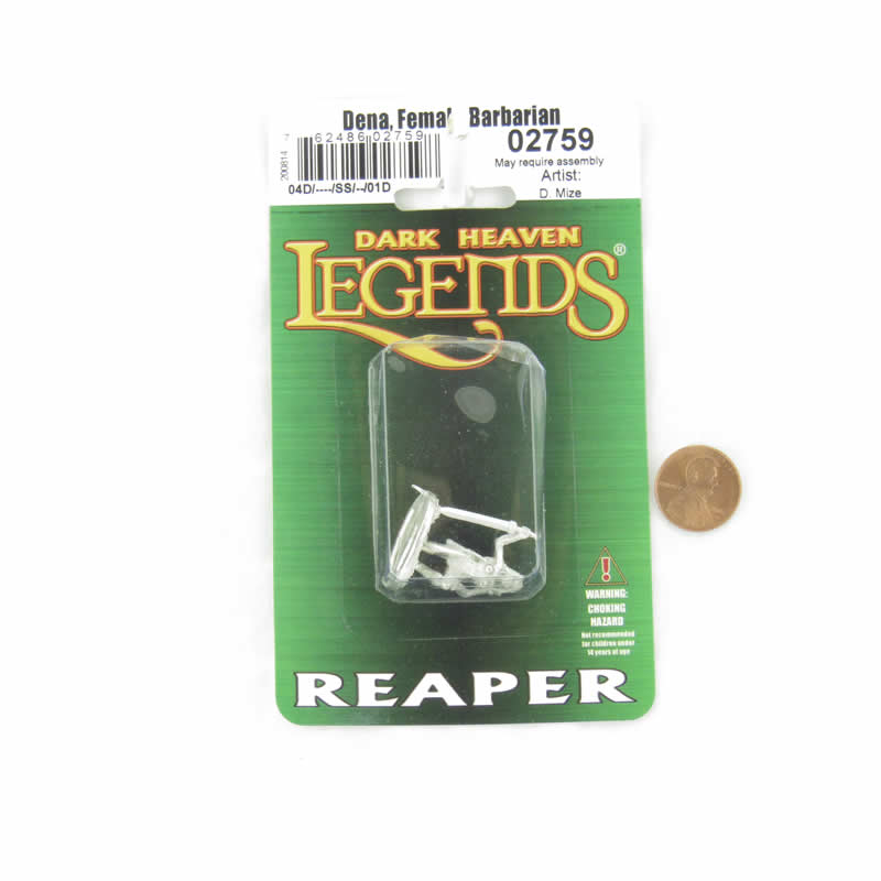 RPR02759 Dena Female Barbarian Miniature Figurine 25mm Heroic Scale Dark Heaven Legends (ONLINE ORDER ONLY)
