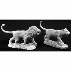 RPR02776 Male and Female Lion Miniature Figurine 25mm Heroic Scale Dark Heaven Legends (ONLINE ORDER ONLY)