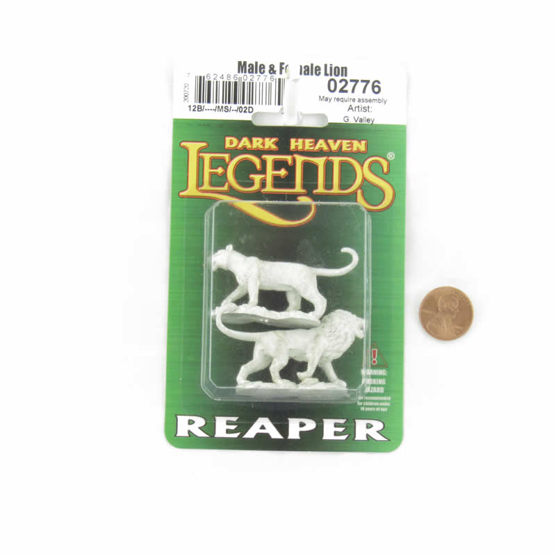RPR02776 Male and Female Lion Miniature Figurine 25mm Heroic Scale Dark Heaven Legends (ONLINE ORDER ONLY)