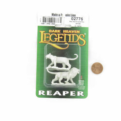 RPR02776 Male and Female Lion Miniature Figurine 25mm Heroic Scale Dark Heaven Legends (ONLINE ORDER ONLY)