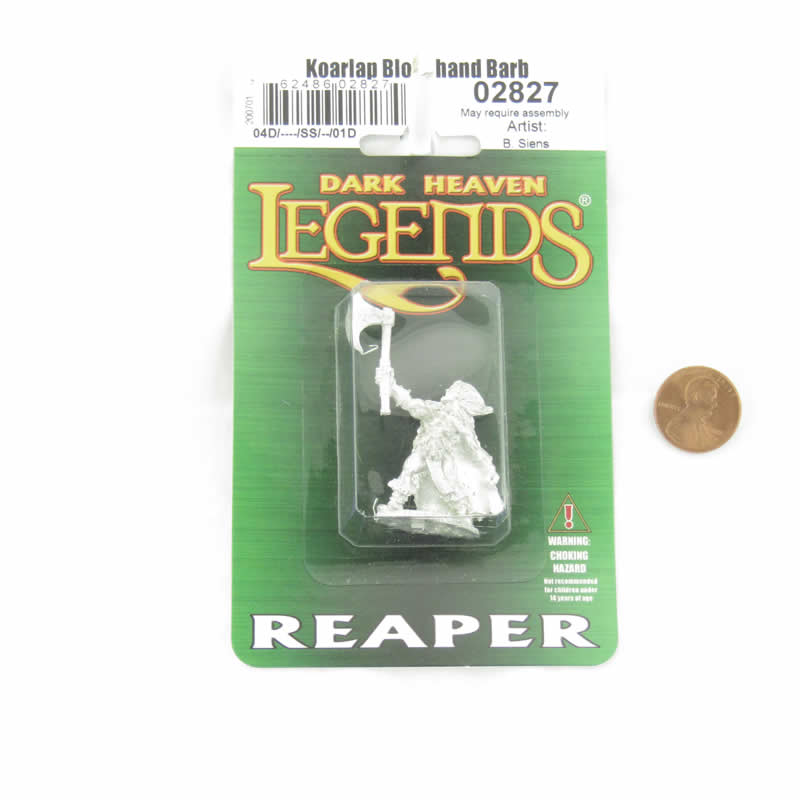 RPR02827 Koarlap Bloodhand Barbarian Miniature Figurine 25mm Heroic Scale Dark Heaven Legends (ONLINE ORDER ONLY)