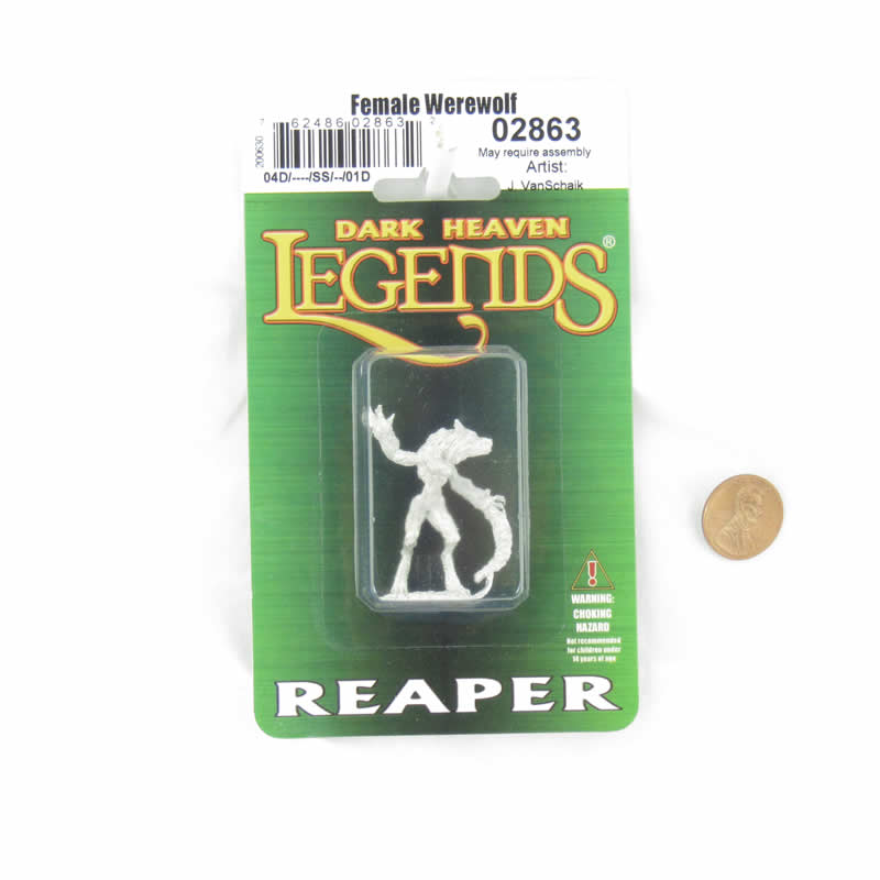 RPR02863 Female Werewolf Miniature Figurine 25mm Heroic Scale Dark Heaven Legends (ONLINE ORDER ONLY)