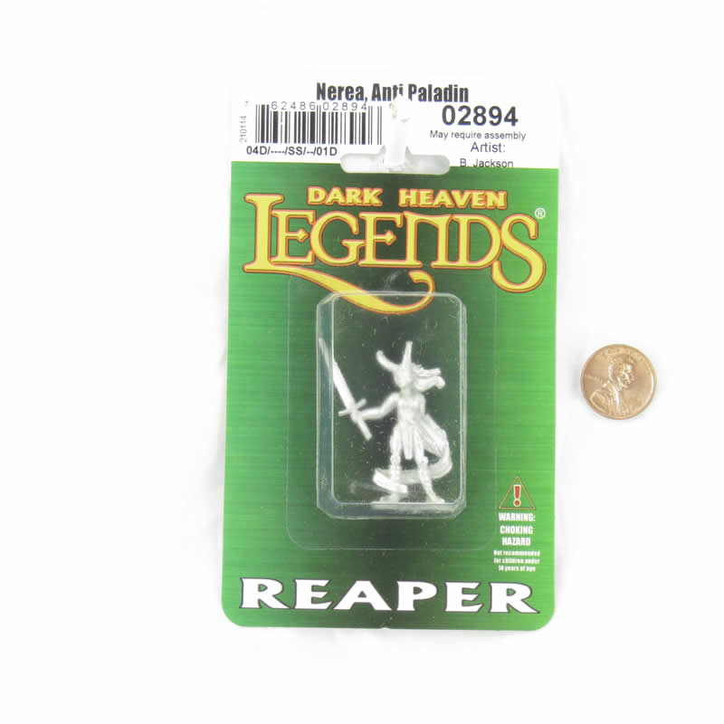 RPR02894 Nerea Anti Paladin Miniature 25mm Heroic Scale Dark Heaven Legends (ONLINE ORDER ONLY)