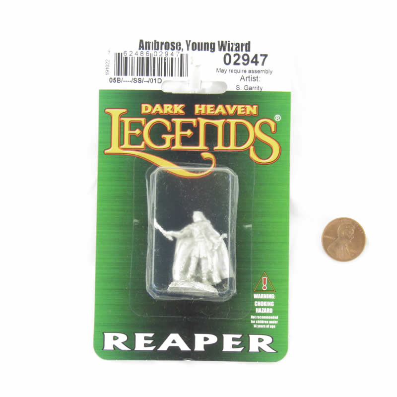 RPR02947 Ambrose Young Wizard Miniature Figure 25mm Heroic Scale Dark Heaven Legends (ONLINE ORDER ONLY)