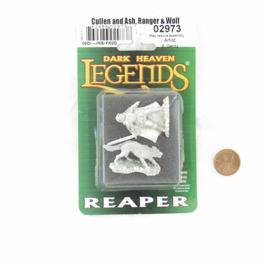 RPR02973 Cullen and Ash Ranger and Wolf Miniature Figure 25mm Heroic Scale Dark Heaven Legends (ONLINE ORDER ONLY)