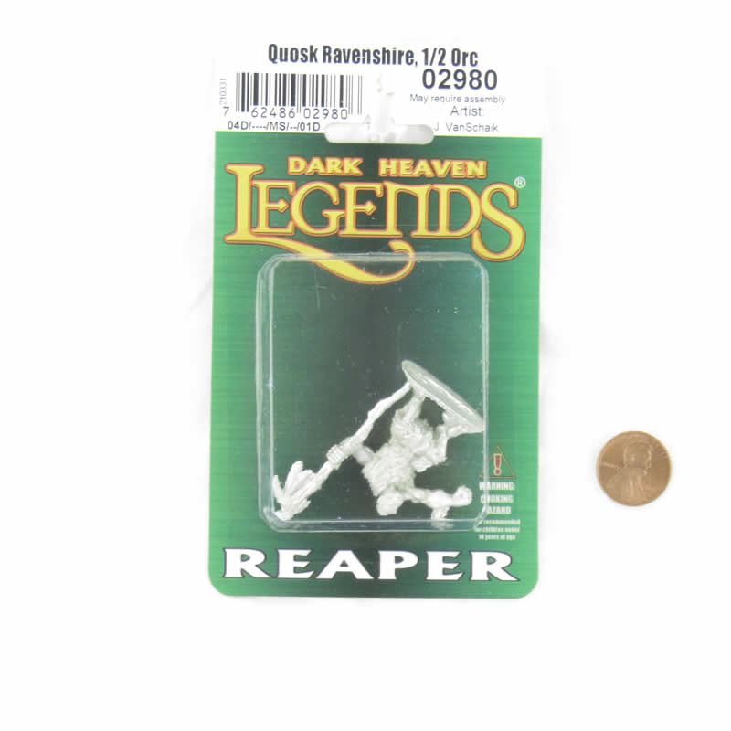 RPR02980 Quosk Ravensire Half-orc Druid Miniature Figure 25mm Heroic Scale Dark Heaven Legends (ONLINE ORDER ONLY)