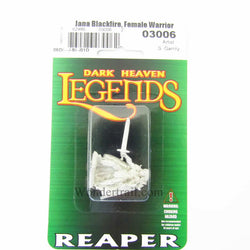 RPR03006 Jana Blackfire Female Warrior Miniature 25mm Heroic Scale (ONLINE ORDER ONLY)