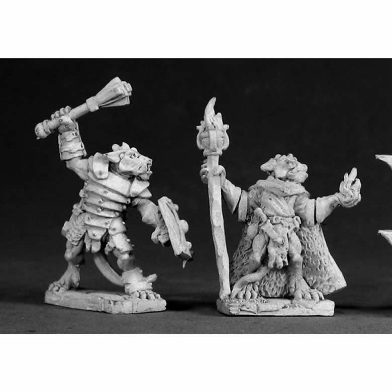 RPR03024 Kobold Leader and Sorcerer Miniature Figure 25mm Heroic Scale Dark Heaven Legends Reaper Miniatures (ONLINE ORDER ONLY)
