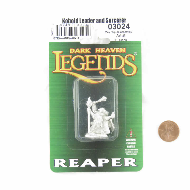 RPR03024 Kobold Leader and Sorcerer Miniature Figure 25mm Heroic Scale Dark Heaven Legends Reaper Miniatures (ONLINE ORDER ONLY)