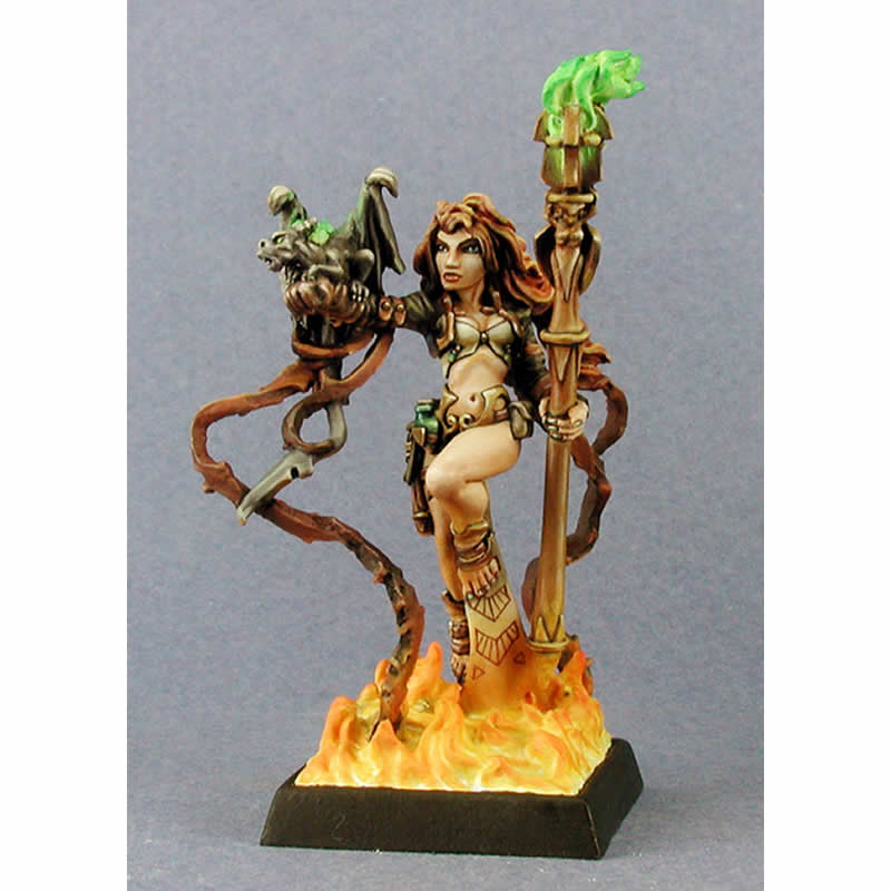 RPR03025 Pharess Fire Sorceress Miniature Figure 25mm Heroic Scale Dark Heaven Legends Reaper Miniatures (ONLINE ORDER ONLY)