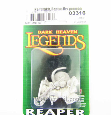 RPR03316 Kardrakir Reptus Dragonman Warrior Miniature 25mm Scale (ONLINE ORDER ONLY)