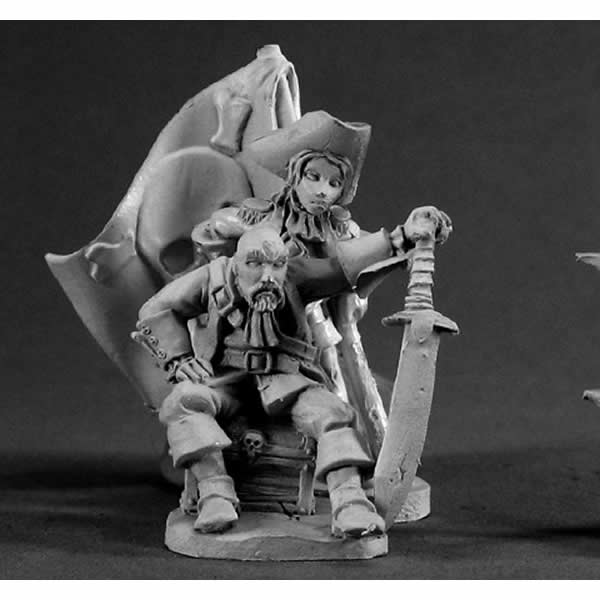RPR03353 Pirate King and Queen Miniature 25mm Heroic Scale (ONLINE ORDER ONLY)