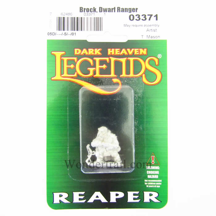 RPR03371 Brock Battlebow Dwarf Ranger Miniature 25mm Heroic Scale Dark Heaven Legends Reaper Miniatures (ONLINE ORDER ONLY)