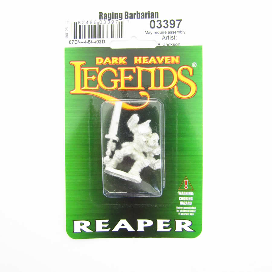 RPR03397 Raging Barbarian Miniature 25mm Heroic Scale Dark Heaven (ONLINE ORDER ONLY)