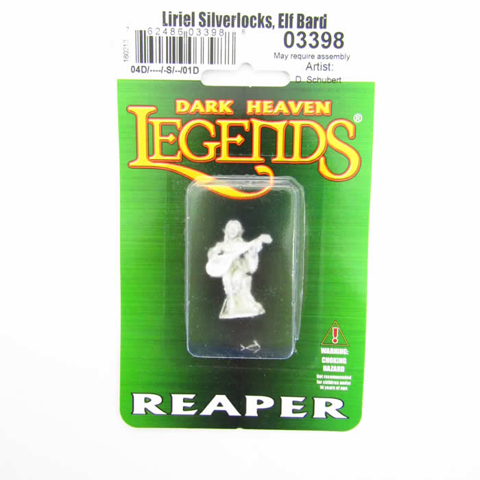 RPR03398 Liriel Silverlocks Female Elf Bard Miniature 25mm Heroic Scale (ONLINE ORDER ONLY)