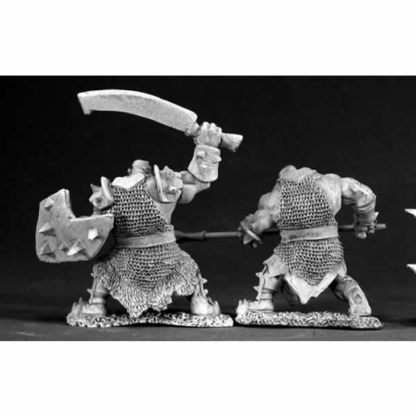 RPR03400 Orc Spearman and Swordsman Miniature 25mm Heroic Scale (ONLINE ORDER ONLY)
