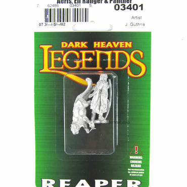 RPR03401 Aeris Elf Ranger and Panther Miniature 25mm Heroic Scale (ONLINE ORDER ONLY)