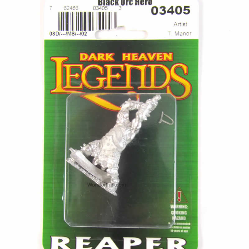 RPR03405 Black Orc Hero Miniature 25mm Heroic Scale Dark Heaven (ONLINE ORDER ONLY)