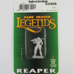 RPR03409 Nadia of the Blade Female Barbarian Miniature 25mm Scale (ONLINE ORDER ONLY)